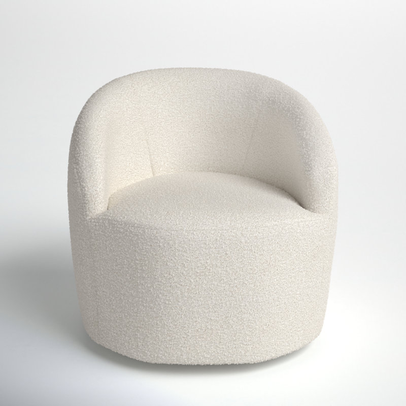 Marlena Boucle Upholstered Swivel Lounge Chair & Reviews | Joss & Main
